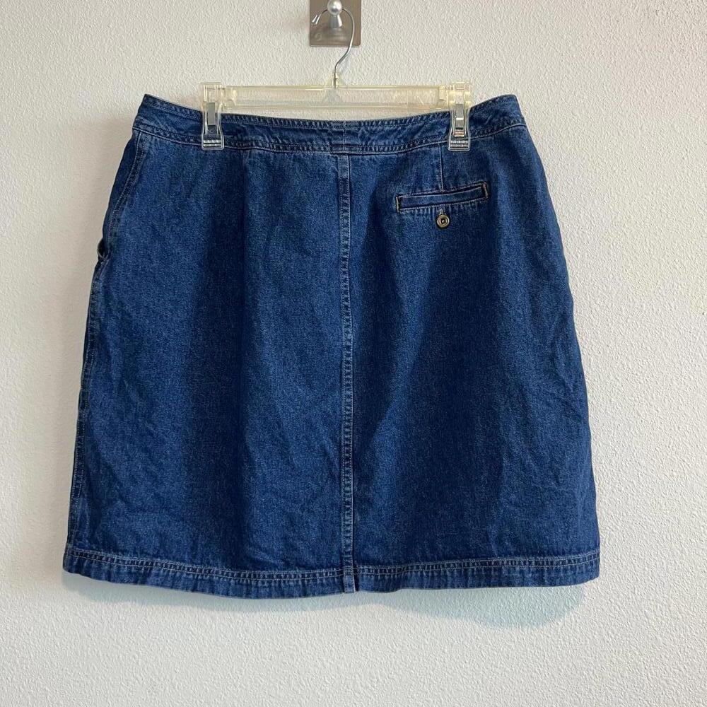 Cute‎ Basic Blue Denim Jean Skirt with Pockets - Picture 4 of 4